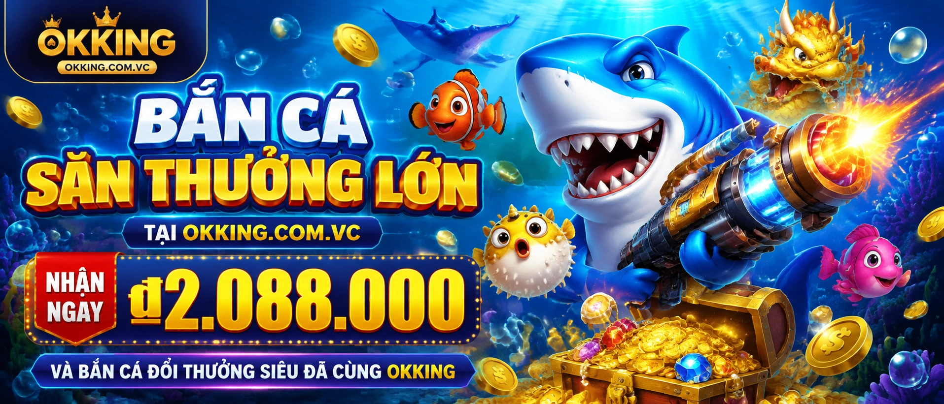Bắn Cá Biển Đêm với ánh sáng 3D trên mobile