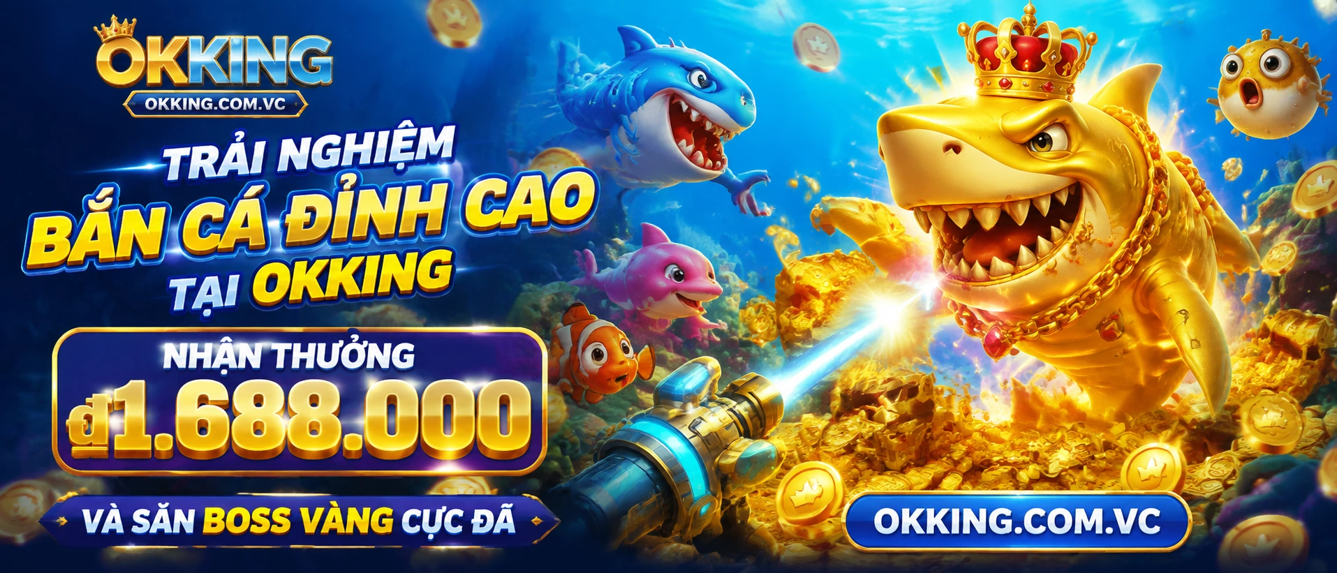 Bắn Cá OKKING giao diện sảnh đại dương